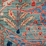 Afghan Chobbi Rug in muted green, rust and navy — pattern, texture or angled view