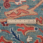 Afghan Chobbi Rug in muted green, rust and navy — pattern, texture or angled view