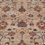 Afghan Sultani Rug in beige and burgundy — pattern, texture or angled view