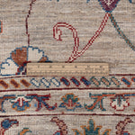 Afghan Sultani Rug in beige and burgundy — pattern, texture or angled view