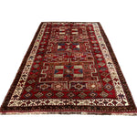 Persian Quchan Kurdish Rug, lengthwise view, hand-knotted wool with red colouring. SKU 30811.
