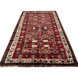 Persian Quchan Kurdish Rug, lengthwise view, hand-knotted wool with red colouring. SKU 30811.