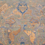 Chobbi Rug in muted blue and gold — pattern, texture or angled view