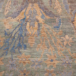 Chobbi Rug in muted blue and gold — pattern, texture or angled view