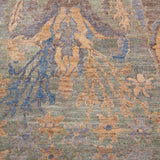 Chobbi Rug in muted blue and gold — pattern, texture or angled view