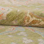 Chobbi Rug in olive green and cream — pattern, texture or angled view
