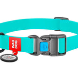 Waterproof Dog Collar Heavy Duty Adjustable for Medium Dogs M Size Glow in Dark Rug the Rock