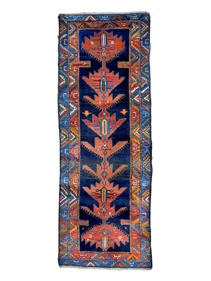 Persian Saujbulagh Runner Rug | 3' 7" x 10'