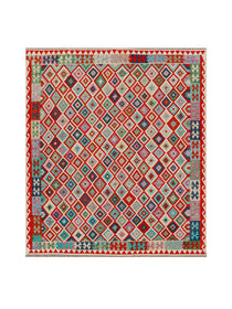 Small Diamonds in Red & Cream | 8'4" × 9'8" (254 × 294 cm)
