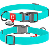 Waterproof Dog Collar Heavy Duty Adjustable for Medium Dogs M Size Glow in Dark Rug the Rock