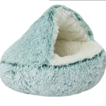 Semi-Closed Cat Bed with Universal Cover - Four Seasons Nest for Small Dogs and Pets Rug the Rock