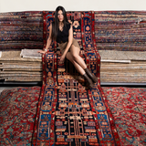 Persian Nahavand Runner Rug | 3' 8" x 16' 1"