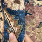 Vintage Sarouk Rug — Repeating Florals on Muted Pink. Rug pile and texture detail; SKU EE 1.0236; source IMG_6650.