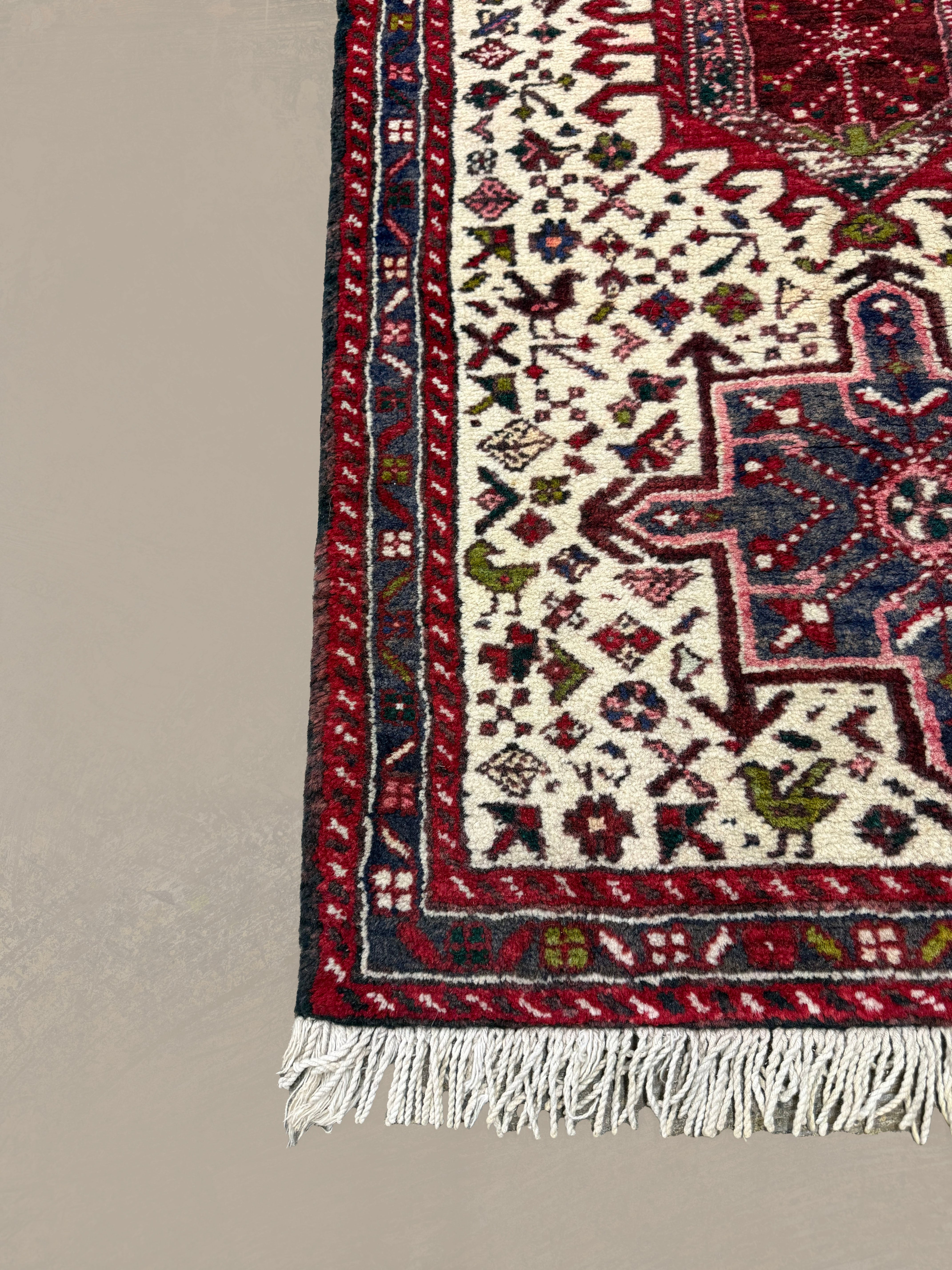Vintage Aq Bolagh Qarajeh Wool Runner | 2'4" × 9'7". Edited documentary rug photograph; SKU EE 1.0113; source undefined.