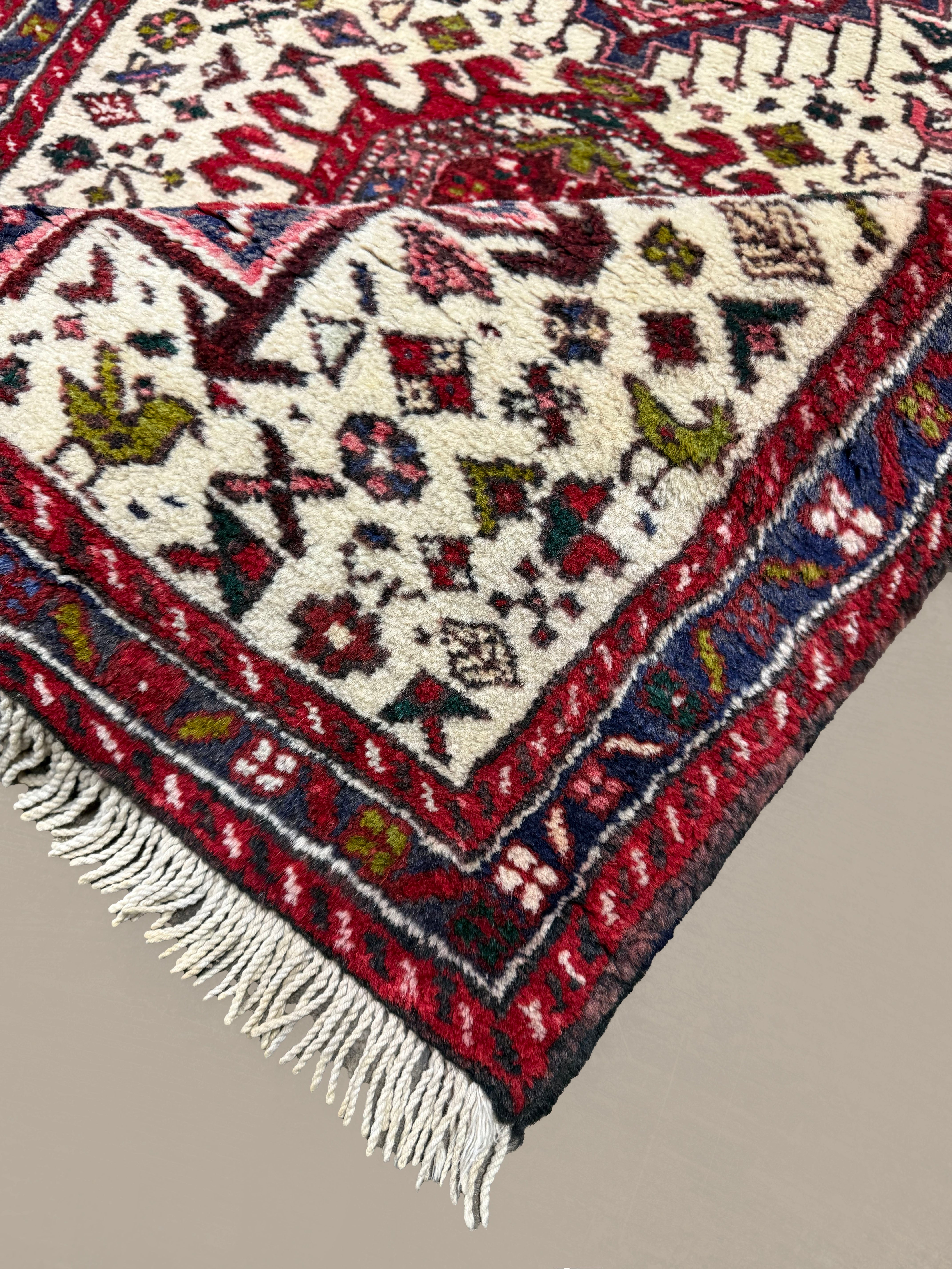 Vintage Aq Bolagh Qarajeh Wool Runner | 2'4" × 9'7". Edited documentary rug photograph; SKU EE 1.0113; source undefined.