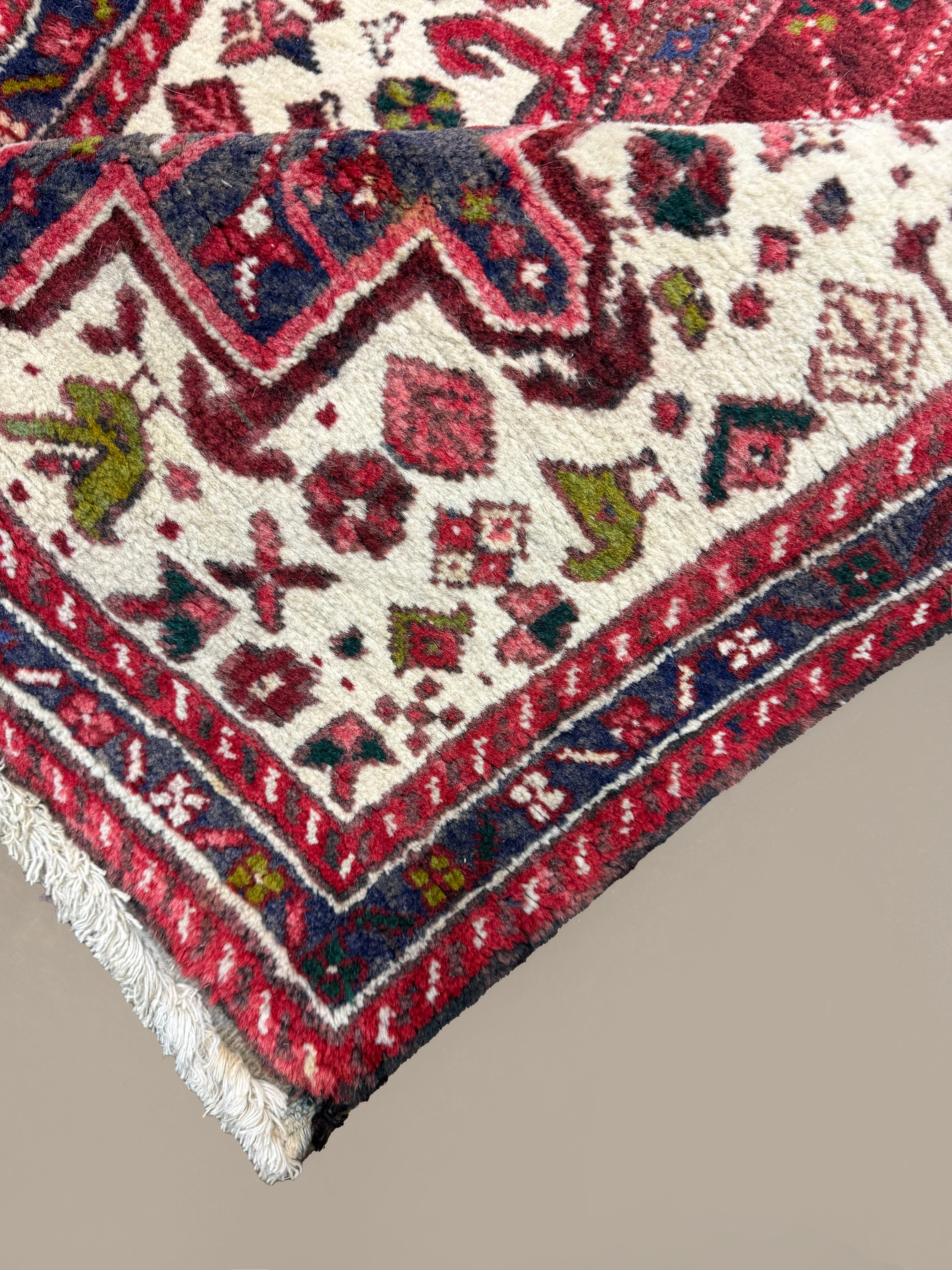 Vintage Aq Bolagh Qarajeh Wool Runner | 2'4" × 9'7". Edited documentary rug photograph; SKU EE 1.0113; source undefined.
