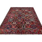 Vintage Shalamzar Bakhtiari Wool Rug. Edited documentary rug photograph; SKU EE 1.1551; source IMG_7323.