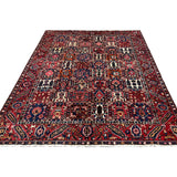 Vintage Shalamzar Bakhtiari Wool Rug. Edited documentary rug photograph; SKU EE 1.1551; source IMG_7323.