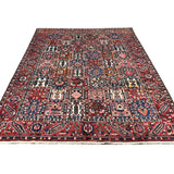 Vintage Shalamzar Bakhtiari Wool Rug. Edited documentary rug photograph; SKU EE 1.1551; source IMG_7333.