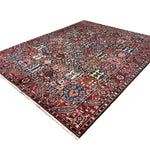 Vintage Shalamzar Bakhtiari Wool Rug. Edited documentary rug photograph; SKU EE 1.1551; source IMG_7334.
