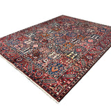 Vintage Shalamzar Bakhtiari Wool Rug. Edited documentary rug photograph; SKU EE 1.1551; source IMG_7334.