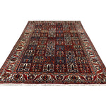 Vintage Shalamzar Bakhtiari Wool Rug. Edited documentary rug photograph; SKU EE 32215; source IMG_7420.