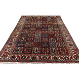 Vintage Shalamzar Bakhtiari Wool Rug. Edited documentary rug photograph; SKU EE 32215; source IMG_7420.