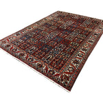 Vintage Shalamzar Bakhtiari Wool Rug. Edited documentary rug photograph; SKU EE 32215; source IMG_7421.