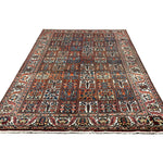 Vintage Shalamzar Bakhtiari Wool Rug. Edited documentary rug photograph; SKU EE 32215; source IMG_7430.