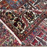 Vintage Shalamzar Bakhtiari Wool Rug. Edited documentary rug photograph; SKU EE 32215; source IMG_7434.