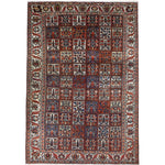 Vintage Shalamzar Bakhtiari Wool Rug, full rug view. Original catalog photograph; SKU EE 32215.