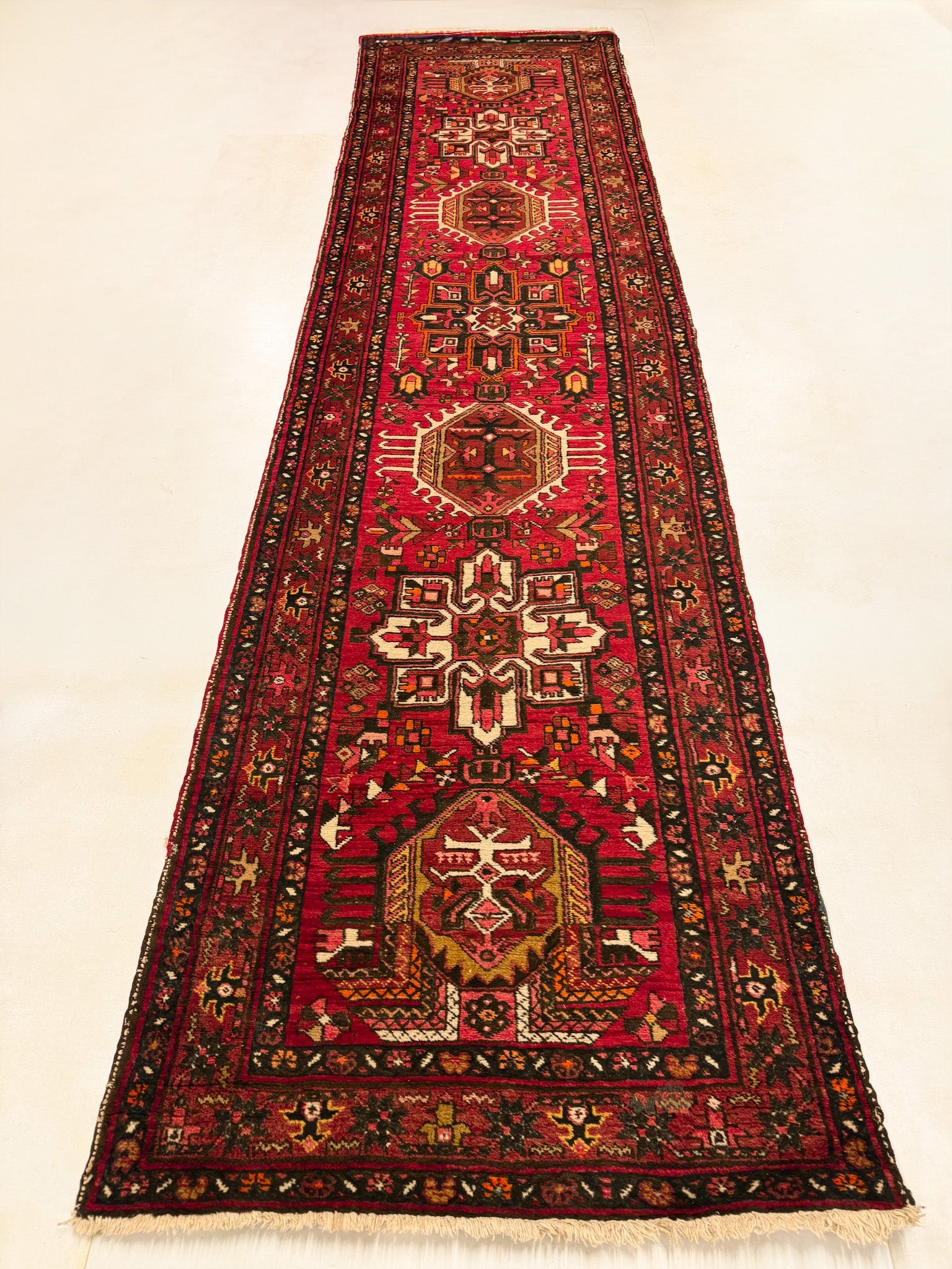 Persian Heriz Runner Rug | 3' 2" x 12' 7" Rug the Rock