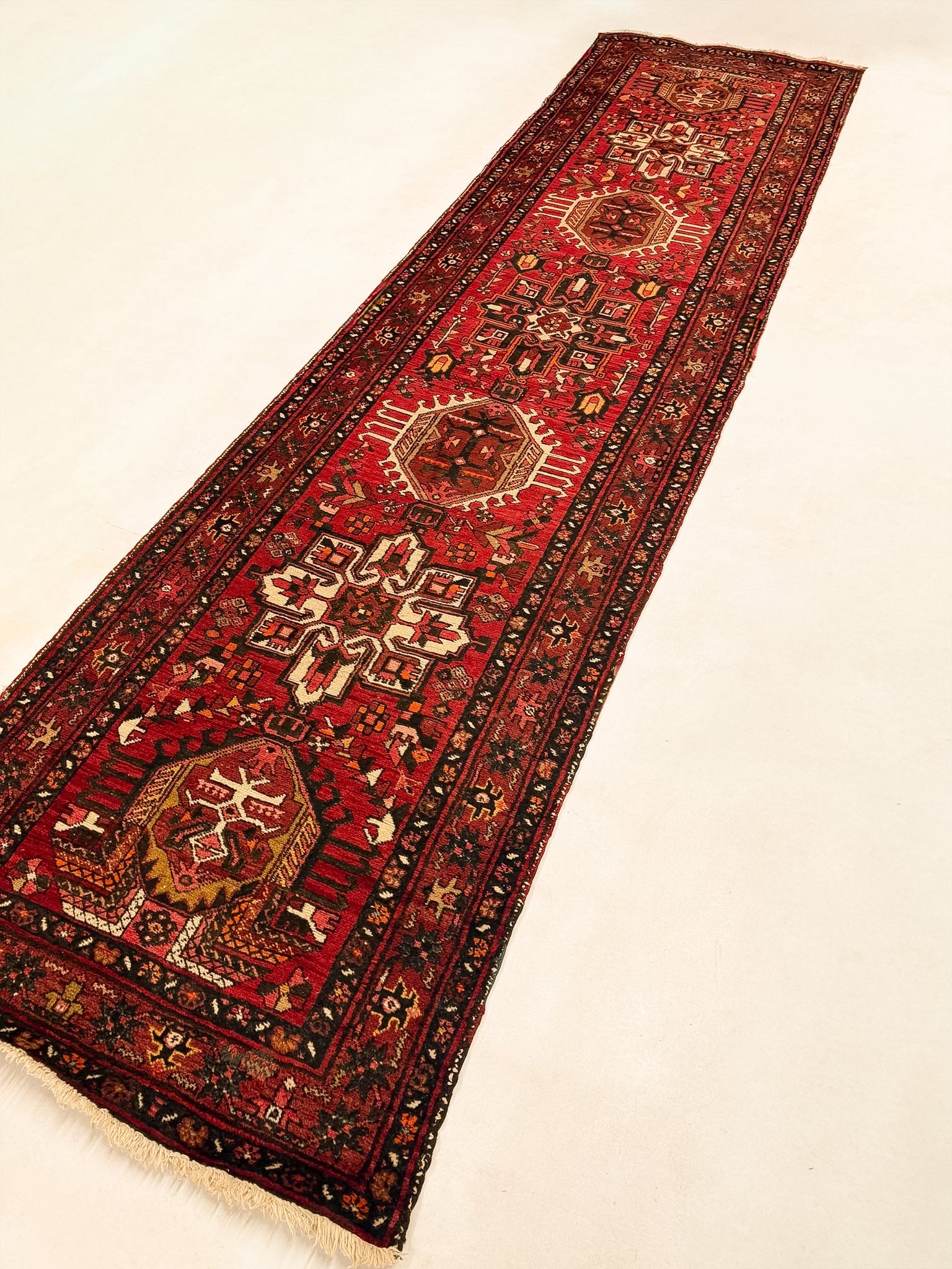Persian Heriz Runner Rug | 3' 2" x 12' 7" Rug the Rock