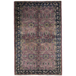 Vintage Sarouk Rug, top view on white background, hand-knotted wool pile. SKU EE 1.0236.