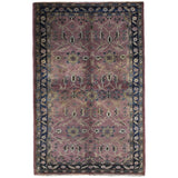 Vintage Sarouk Rug, top view on white background, hand-knotted wool pile. SKU EE 1.0236.