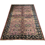 Vintage Sarouk Rug, front perspective view of the complete rug, hand-knotted wool pile. SKU EE 1.0236.