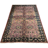 Vintage Sarouk Rug, front perspective view of the complete rug, hand-knotted wool pile. SKU EE 1.0236.