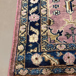 Vintage Sarouk Rug, rug corner and border detail, hand-knotted wool pile. SKU EE 1.0236.