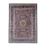 Vintage Mashhad Rug, top view on white background, hand-knotted wool pile. SKU EE 1.0651.