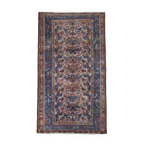 Vintage Varamin Rug, top view on white background, hand-knotted wool pile. SKU ES 50408.