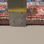 Vintage Varamin Rug, side-on pile and edge detail with a ruler, hand-knotted wool pile. SKU ES 50408.