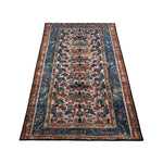 Vintage Varamin Rug, front perspective view of the complete rug, hand-knotted wool pile. SKU ES 50408.