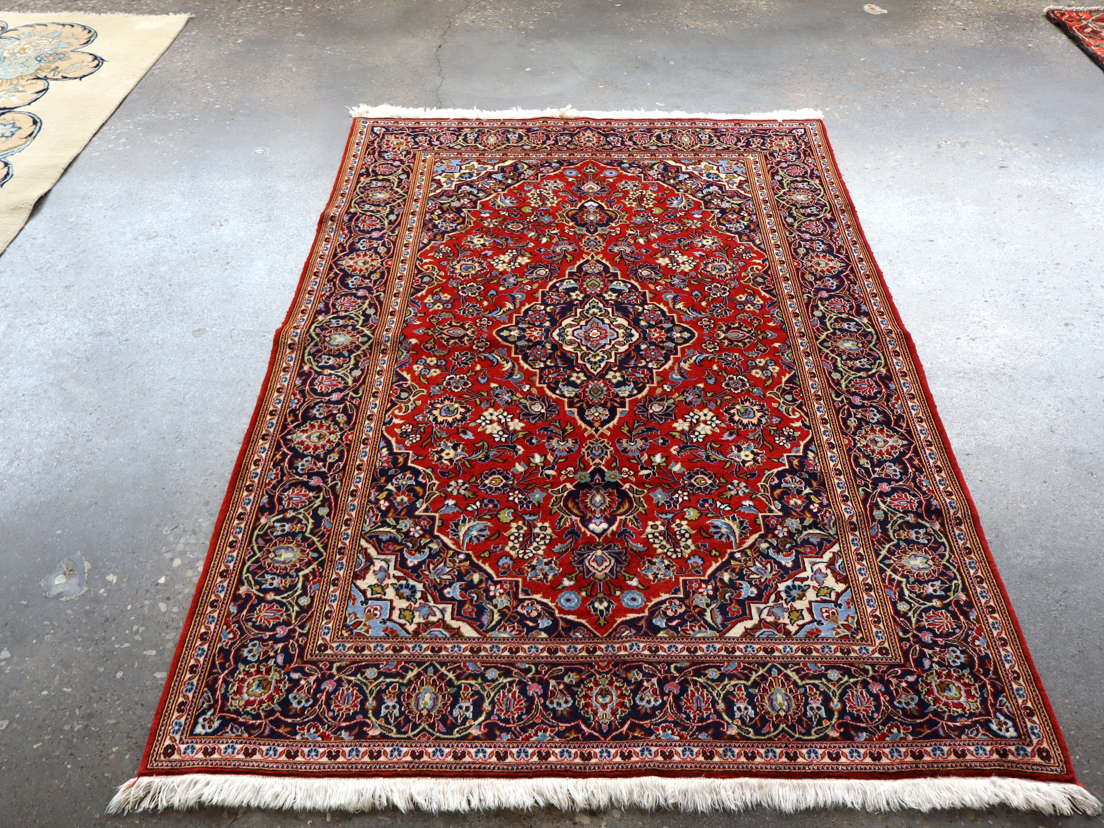 Persian Kashan Rug | 4' 6" x 6' 11" Rug the Rock