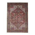 Vintage Bakhshayesh Rug, top view on white background, hand-knotted wool pile. SKU NH 142844.