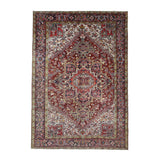 Vintage Bakhshayesh Rug, top view on white background, hand-knotted wool pile. SKU NH 142844.