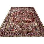Vintage Bakhshayesh Rug, front perspective view of the complete rug, hand-knotted wool pile. SKU NH 142844.