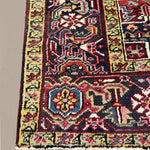 Vintage Bakhshayesh Rug, corner, border and fringe detail, hand-knotted wool pile. SKU NH 142844.