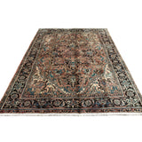 Vintage Sharabian Rug, front perspective view of the complete rug, hand-knotted wool pile. SKU NH144817.