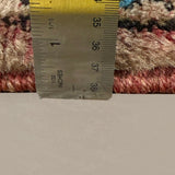 Vintage Sharabian Rug, side-on pile and edge detail with a ruler, hand-knotted wool pile. SKU NH144817.