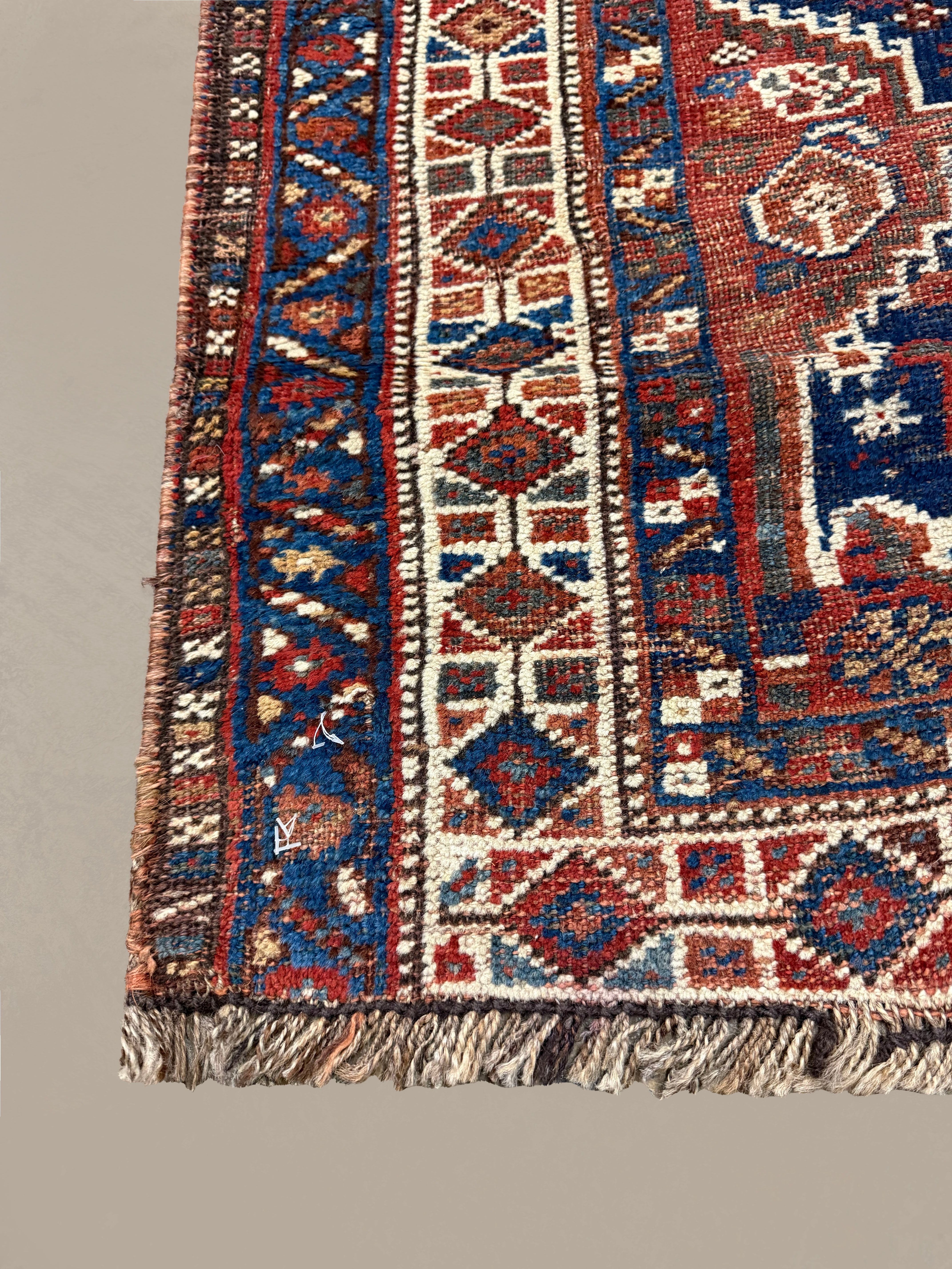 Vintage Quchan Kurdish Wool Runner. Edited documentary rug photograph; SKU PP 105737; source IMG_7473.